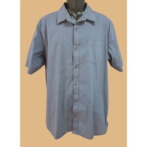 Travis Mathew Mens Blue Short Sleeve Button-Down Shirt XL
